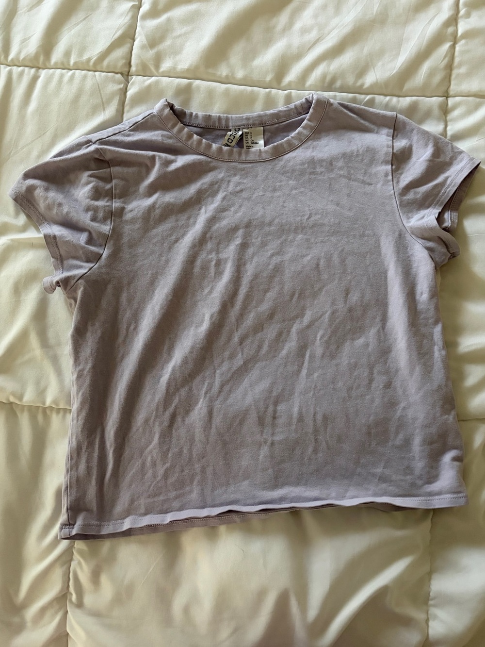 Cropped Short Sleeve Tee - Lavender